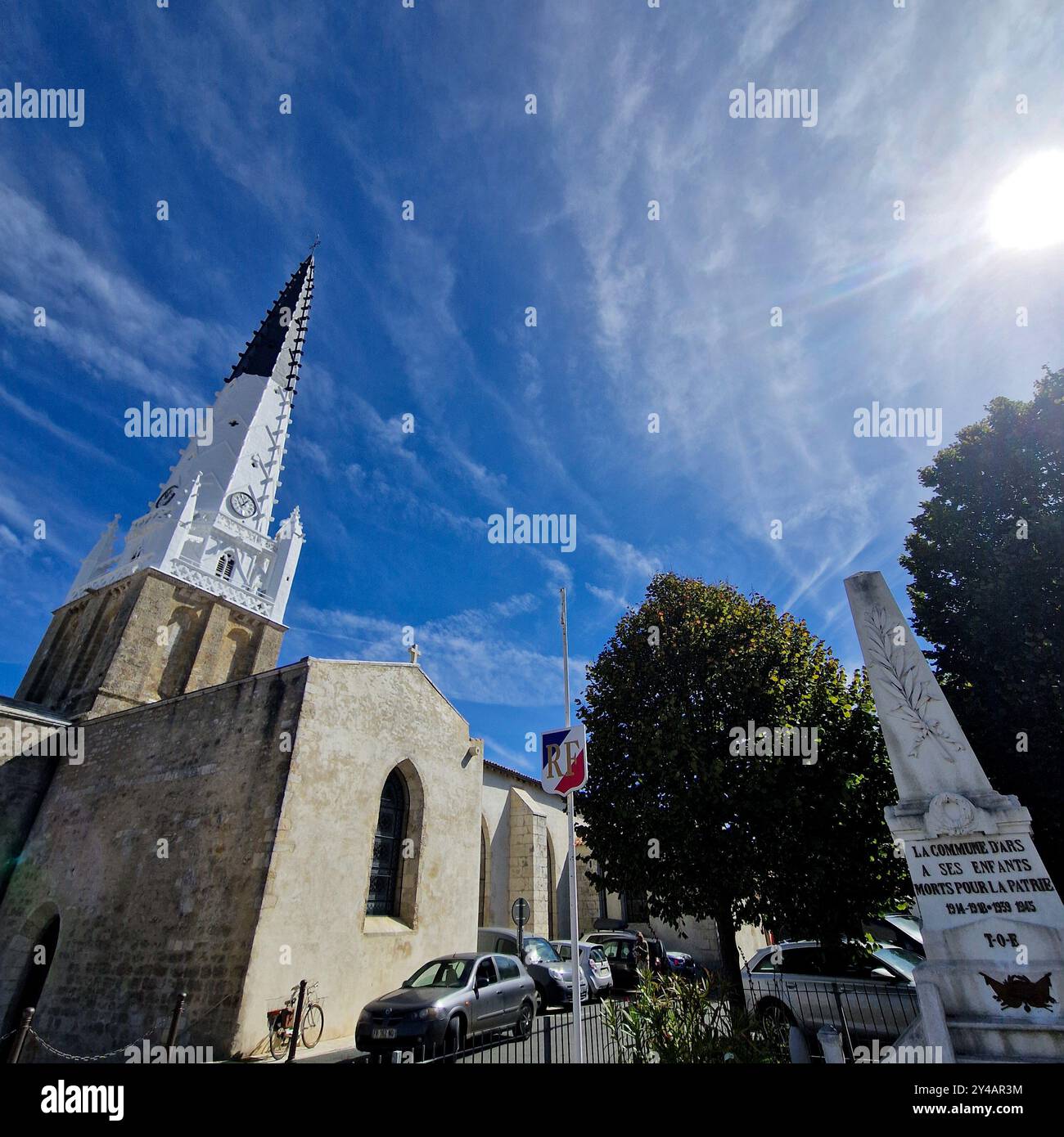 Kirche Saint-Etienne, Ars-en-Ré, Insel Ré, Deux-Sèvres, Frankreich Stockfoto