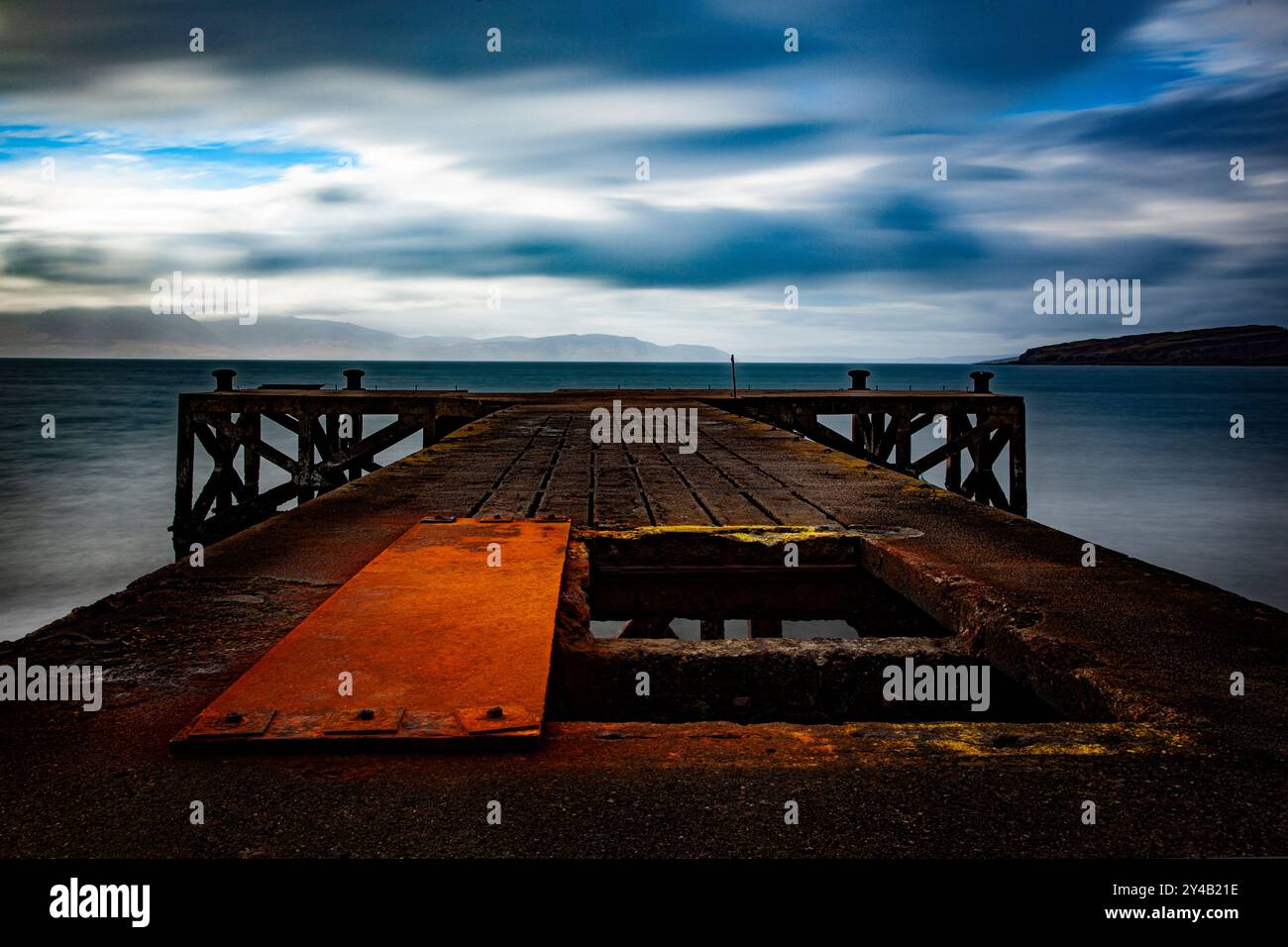 Portencross Pier, North Ayrshire, Schottland, Großbritannien. Stockfoto