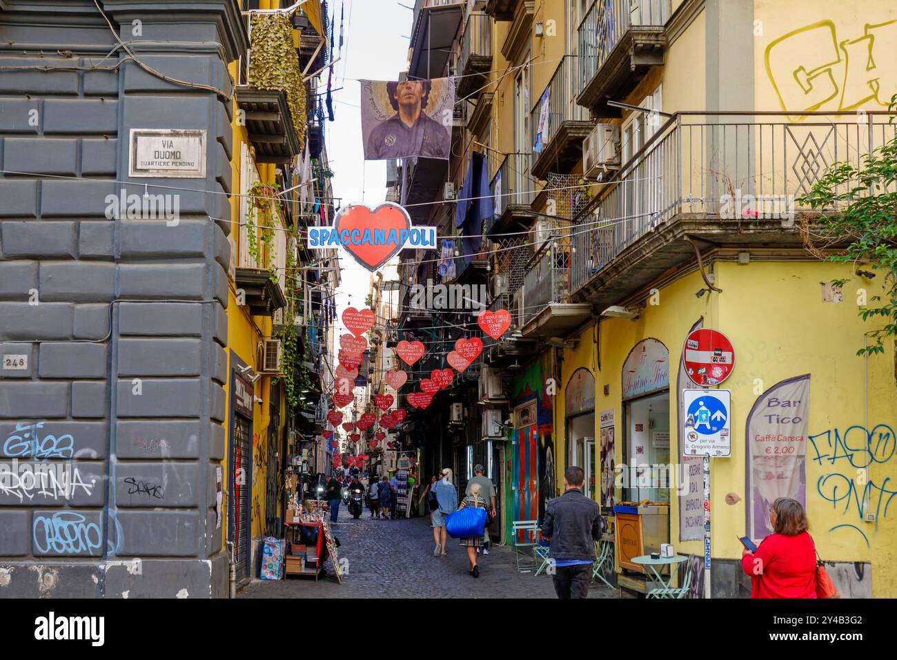 Quartieri Spagnoli spanisches Viertel in Neapel, Italien, Europa Stockfoto