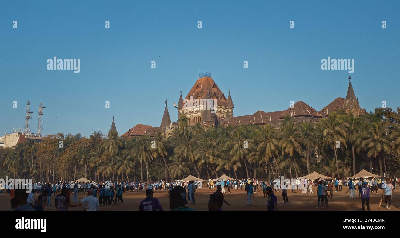 Mumbai, Maharashtra, Indien. High Court Bombay. High Court Bombay Gebäude bei Sonnenuntergang. Der High Court of Bombay ist der High Court der staaten von Stockfoto