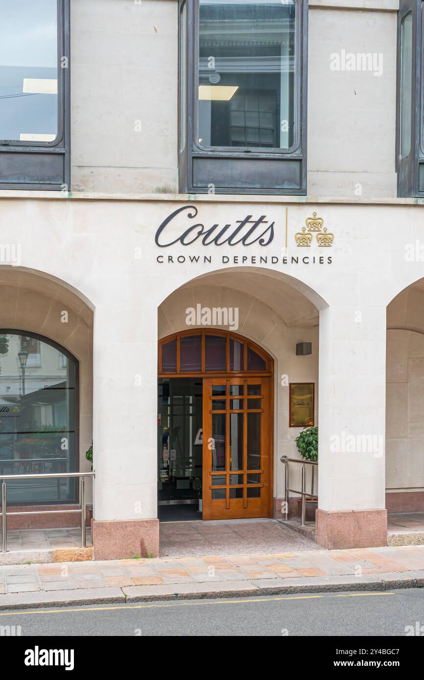 Coutts Crown Dependencies ist ein Vermögensverwaltungsunternehmen in St. Helier Stockfoto