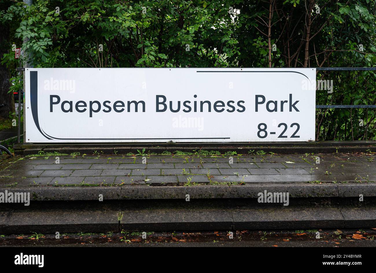 Anderlecht, Hauptstadt Brüssel, Belgien, 16. September 2024 Zeichen des Paepsem Business Park Stockfoto