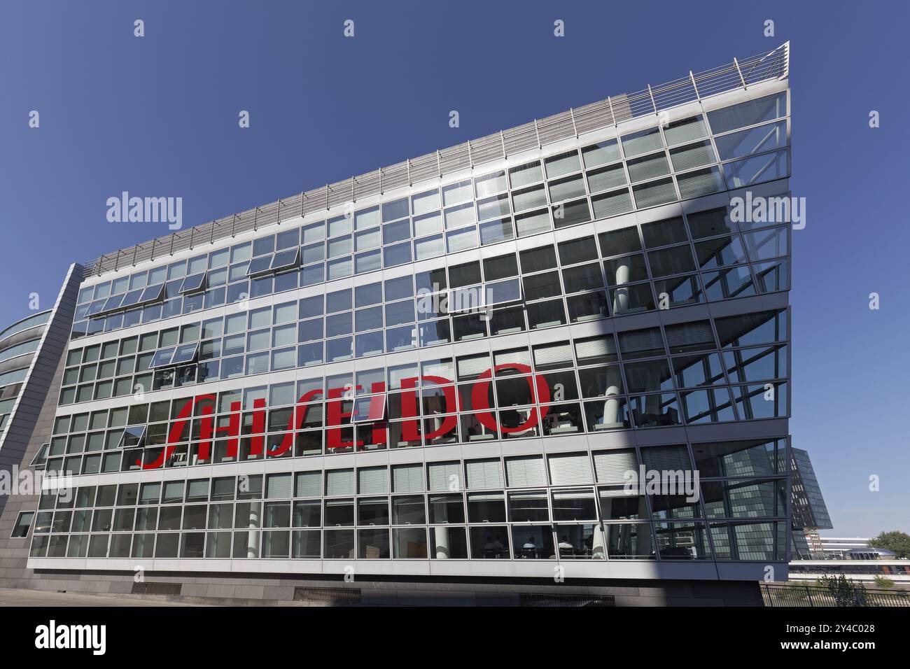Deutsche Shiseido-Niederlassung, japanischer Hersteller von Luxuskosmetik, Düsseldorf Media Harbour, Düsseldorf, Nordrhein-Westfalen, Deutschland, Europa Stockfoto