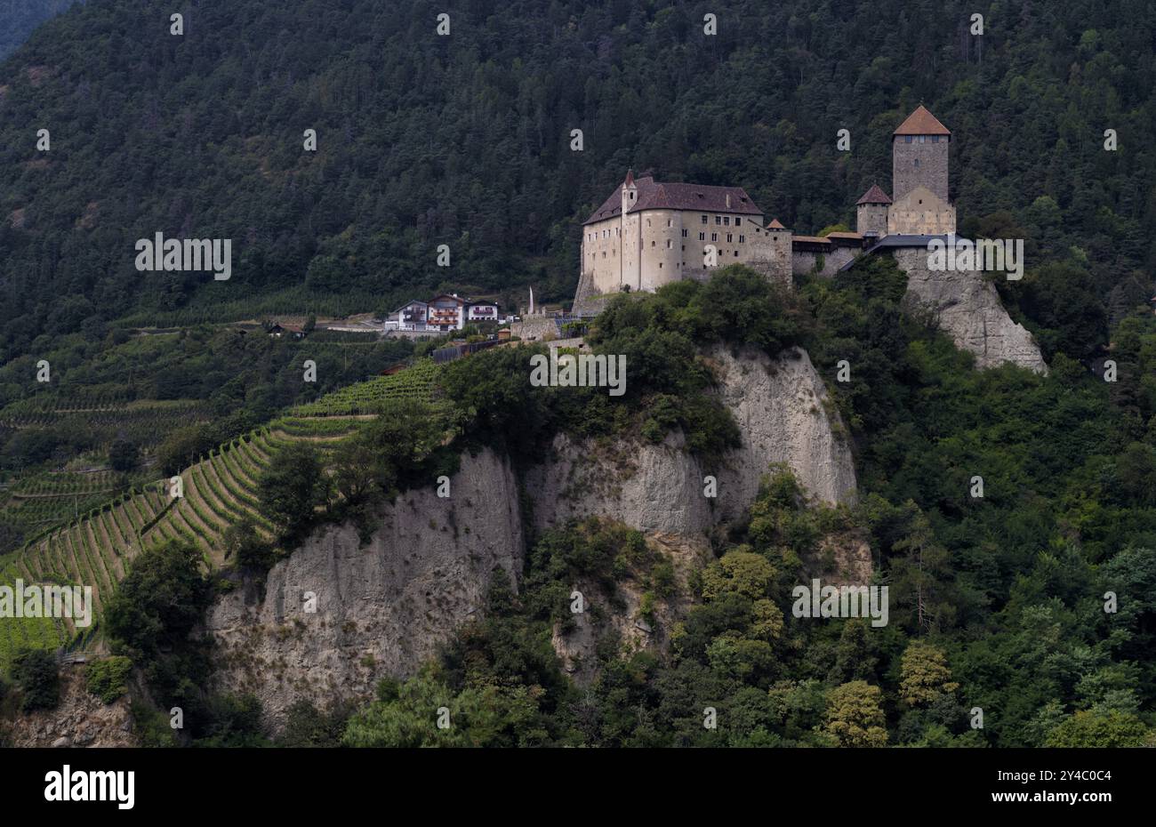 Schloss Tirol, Dorf Tirol, Tirol, Südtirol, Autonome Provinz Bozen, Italien, Europa Stockfoto