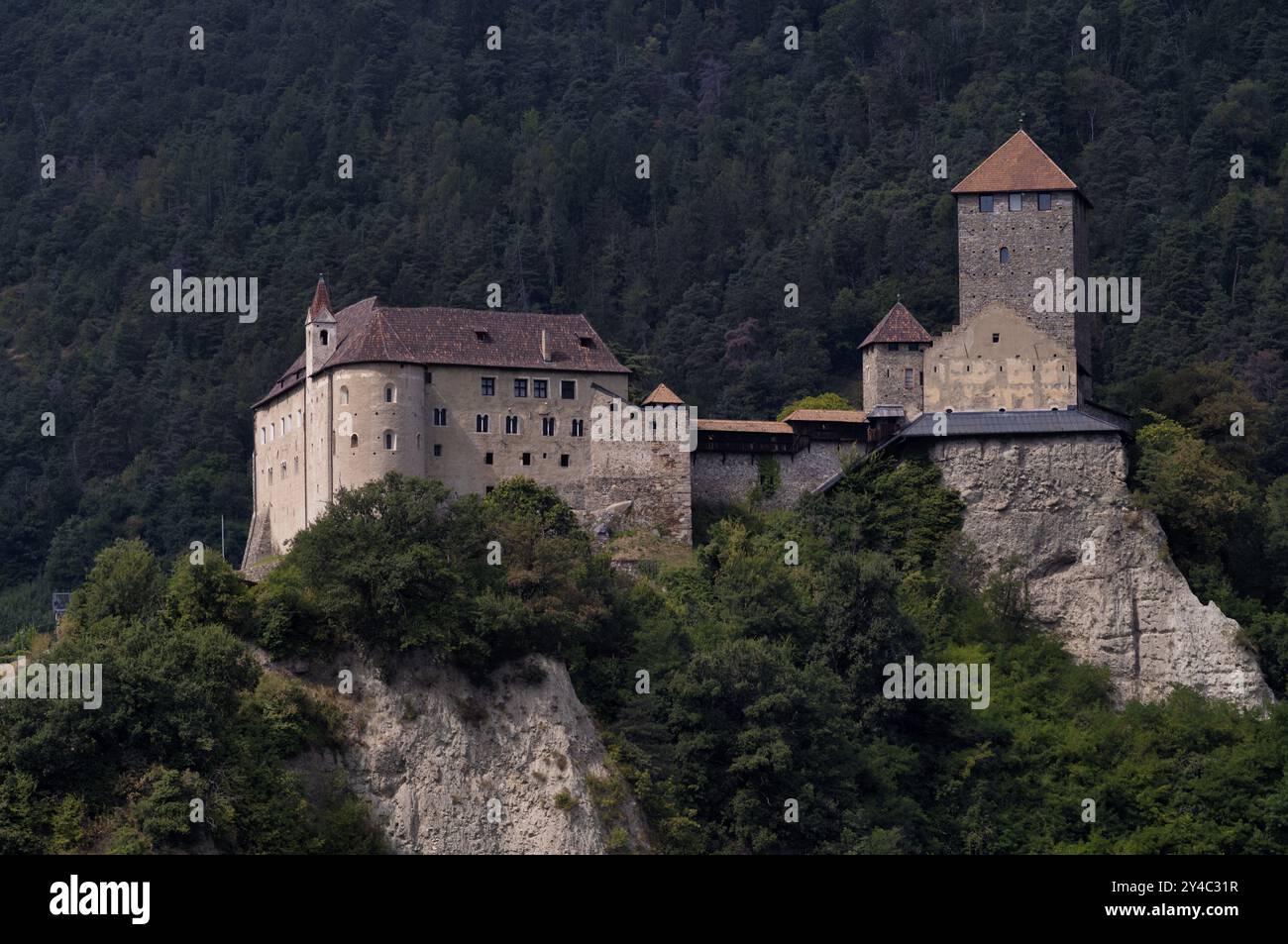 Schloss Tirol, Dorf Tirol, Tirol, Südtirol, Autonome Provinz Bozen, Italien, Europa Stockfoto