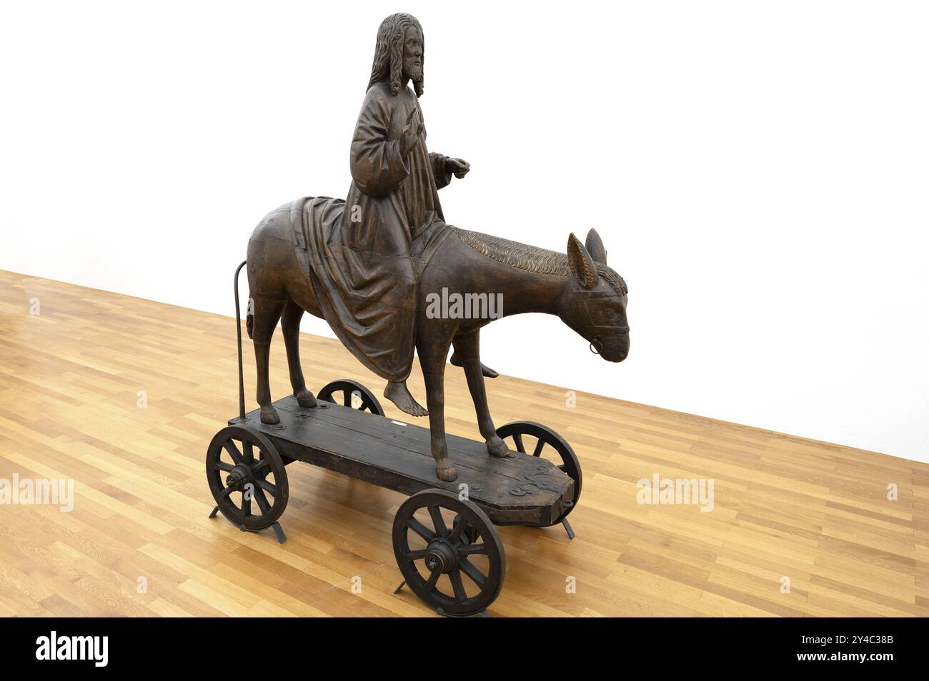 Christus auf dem Palmenesel, um 1500, Detail, Zeppelin Museum, Friedrichshafen, Baden-Württemberg, Deutschland, Europa Stockfoto