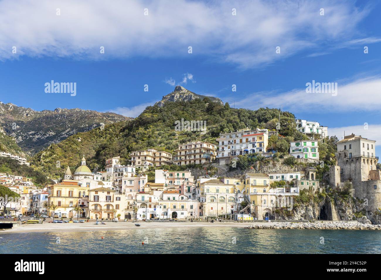 Minori in der Provinz Salerno in der Region Kampanien an der Amalfiküste Stockfoto