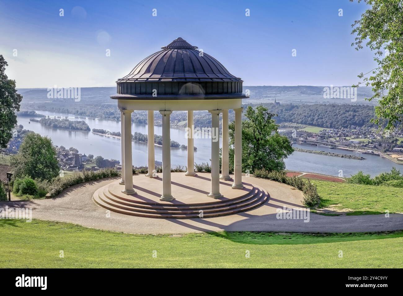 Ruedesheim, Niederwald Tempel Stockfoto