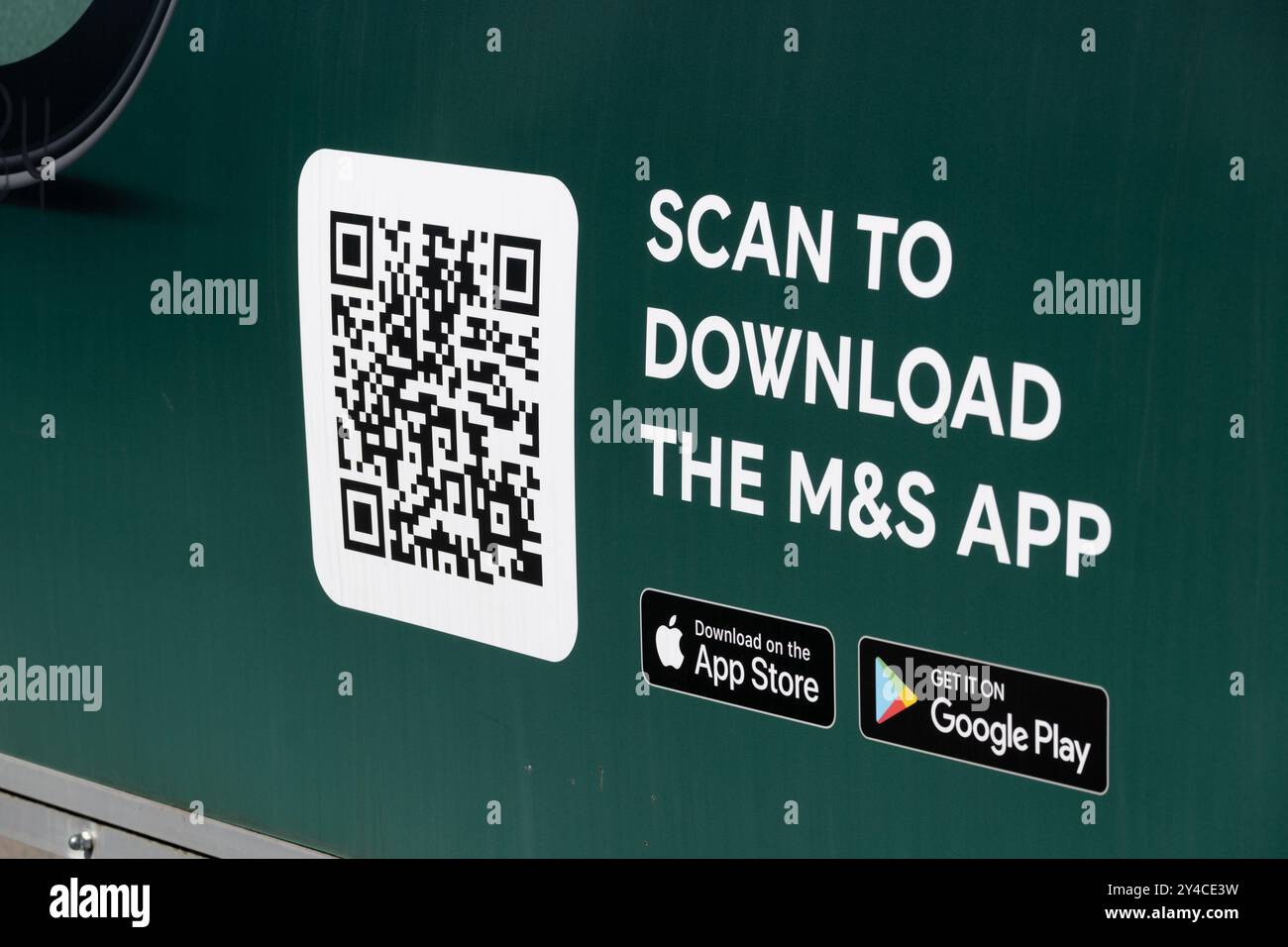 M&S App QR-Code, UK Stockfoto