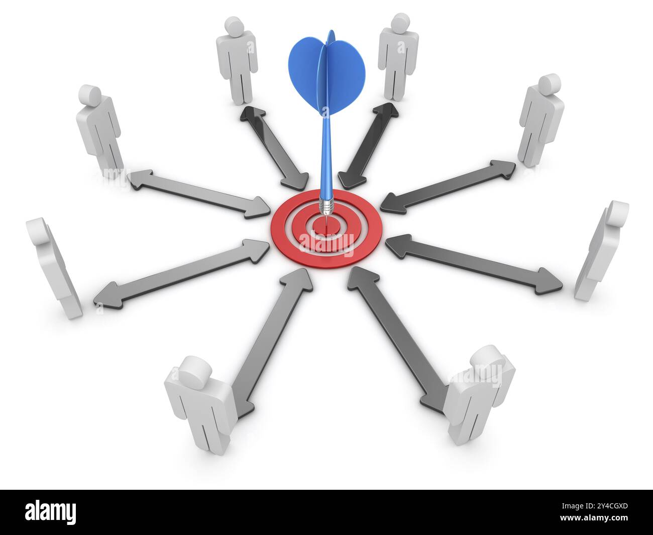Ziel- und Menschen Stockfoto