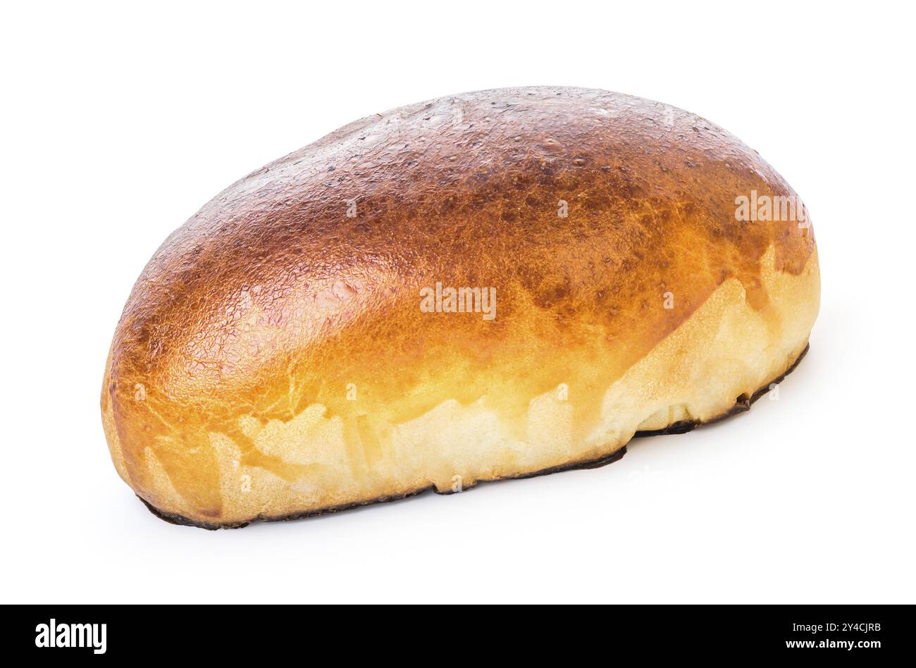 Eine gebackene Torte auf weißem Hintergrund isoliert Stockfoto