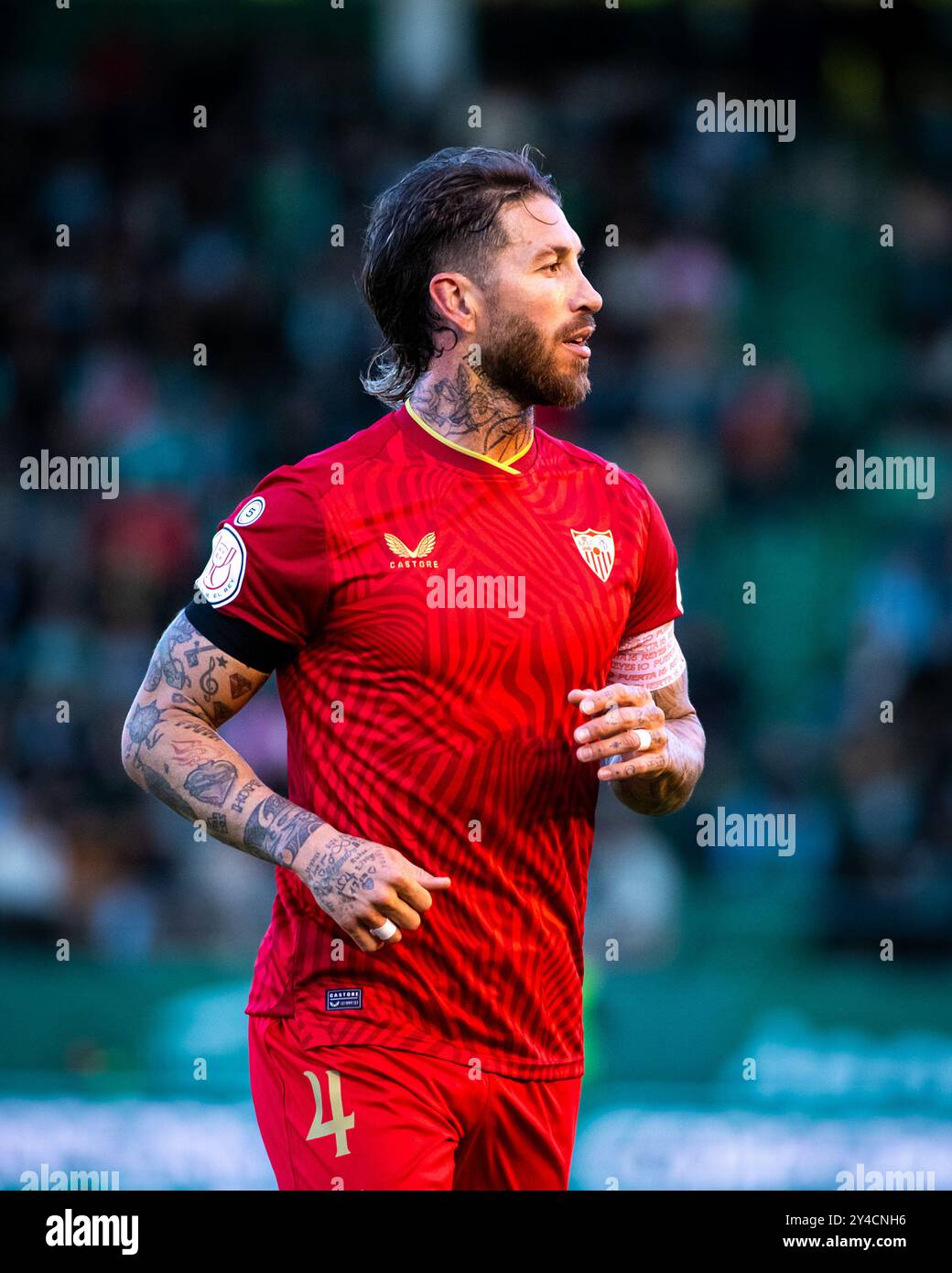 Ferrol, Spanien. 2024. Januar 2007. Der Spieler Sergio Ramos während eines Spiels des King's Cup Racing Club Ferrol gegen Sevilla FC im A Malata Stadion Stockfoto