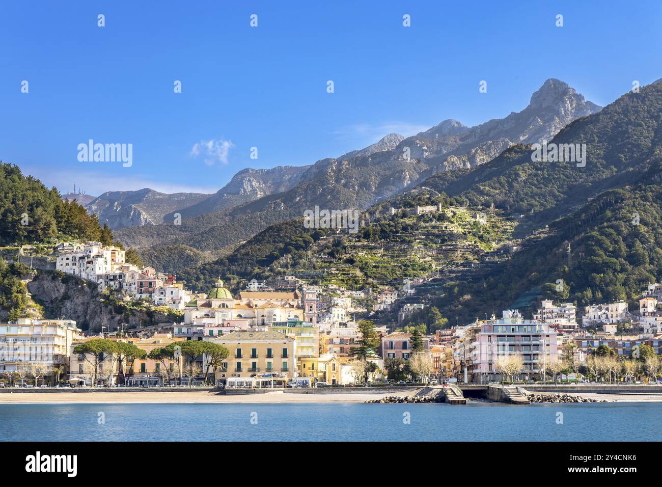 Maiori an der Amalfiküste in der Provinz Salerno in der Region Kampanien an der Amalfiküste Stockfoto