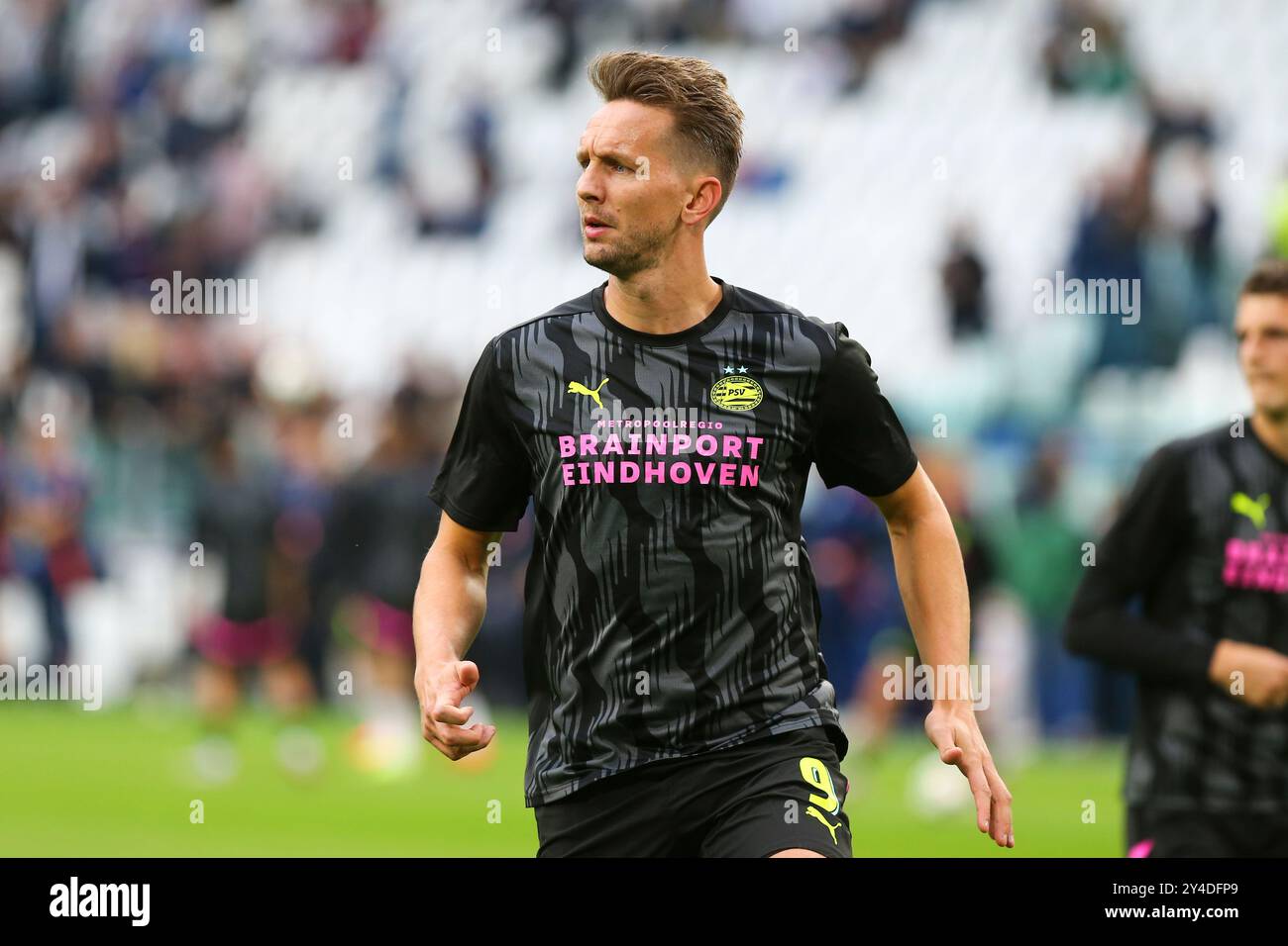 Luuk de Jong vom PSV Eindhoven während des UEFA Champions League Spiels zwischen Juventus FC und PSV Eindhoven im Allianz Stadium am 17. September 2024 in Stockfoto