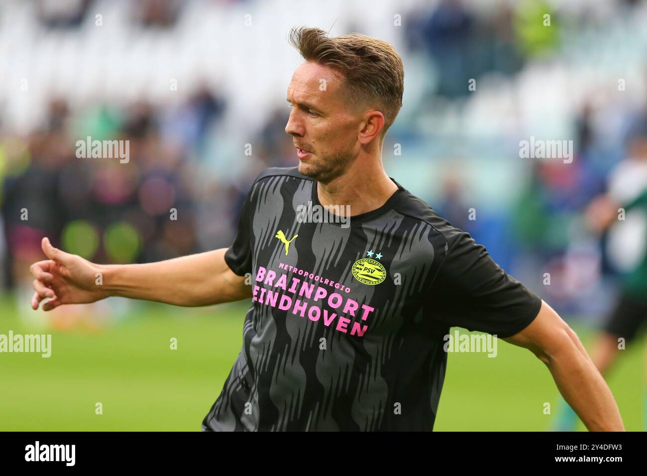 Luuk de Jong vom PSV Eindhoven während des UEFA Champions League Spiels zwischen Juventus FC und PSV Eindhoven im Allianz Stadium am 17. September 2024 in Stockfoto