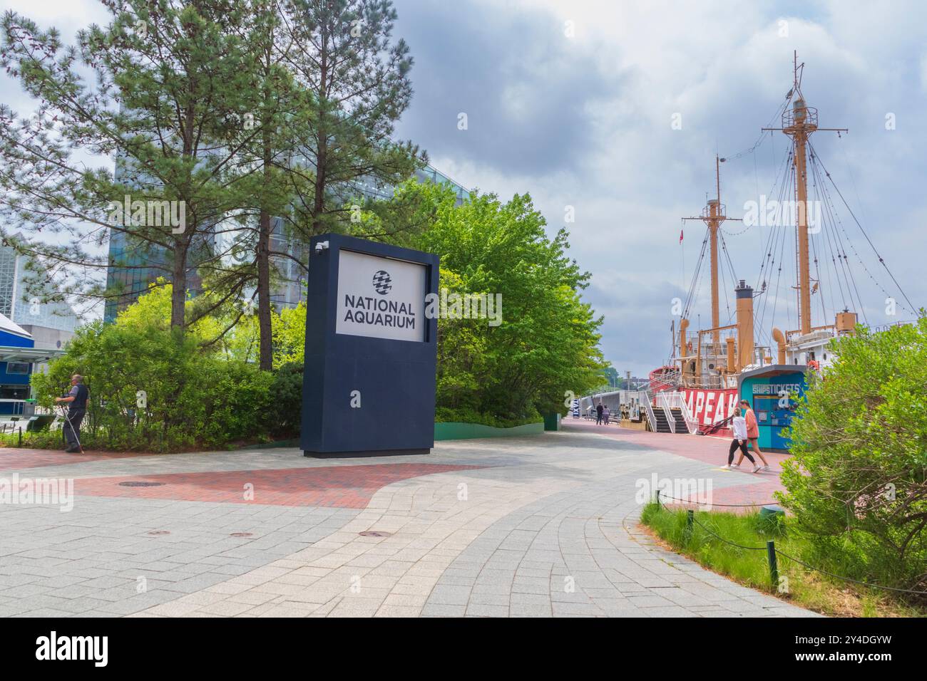 Baltimore National Aquarium Park im Baltimore Inner Harbor. Stockfoto