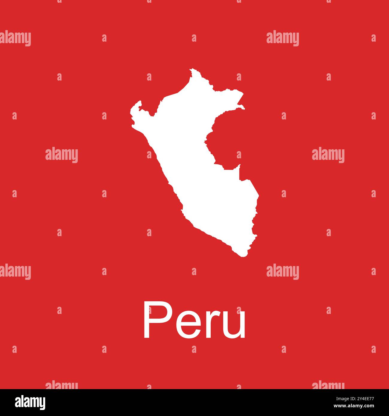 Peru Kartensymbol Illustrationsdesign Stock Vektor