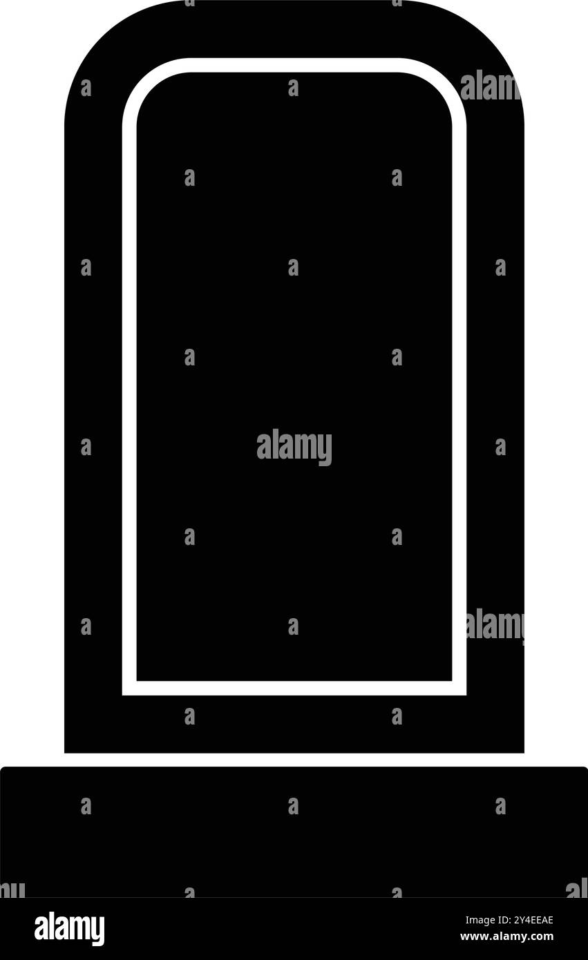 Grabstein-Symbol-Illustrationsdesign Stock Vektor