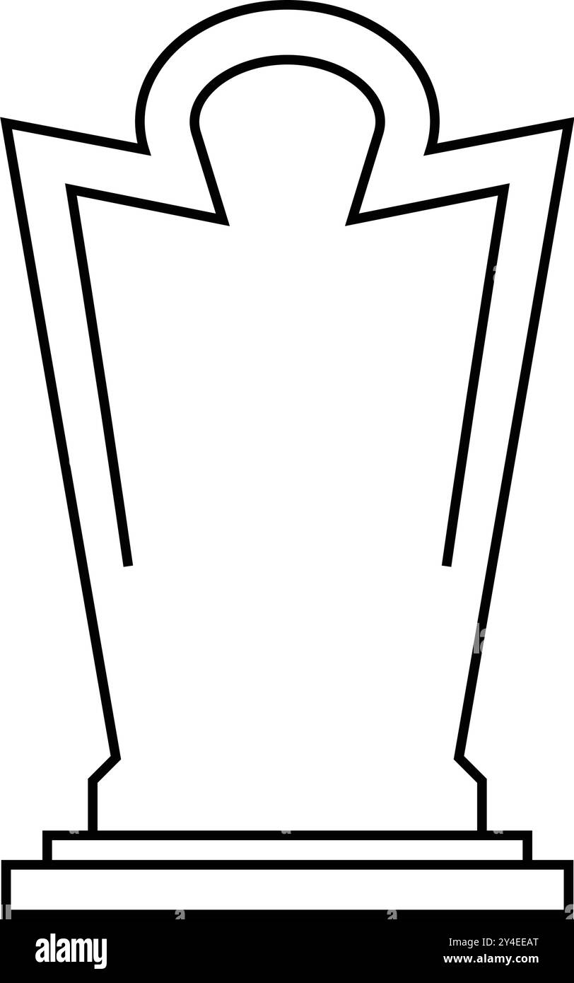 Grabstein-Symbol-Illustrationsdesign Stock Vektor