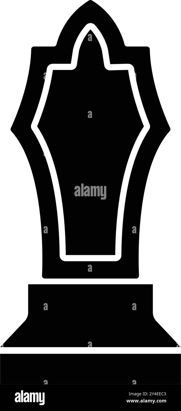 Grabstein-Symbol-Illustrationsdesign Stock Vektor