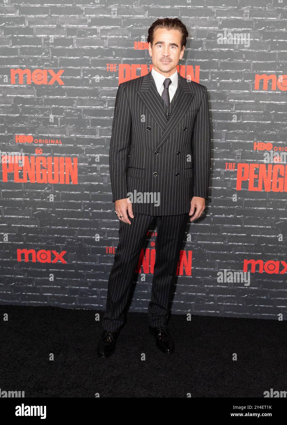 New York, USA. September 2024. Colin Farrell besucht am 17. September 2024 die HBO Original-Premiere „The Penguin“ im Jazz im Lincoln Center in New York. (Foto: Lev Radin/SIPA USA) Credit: SIPA USA/Alamy Live News Stockfoto