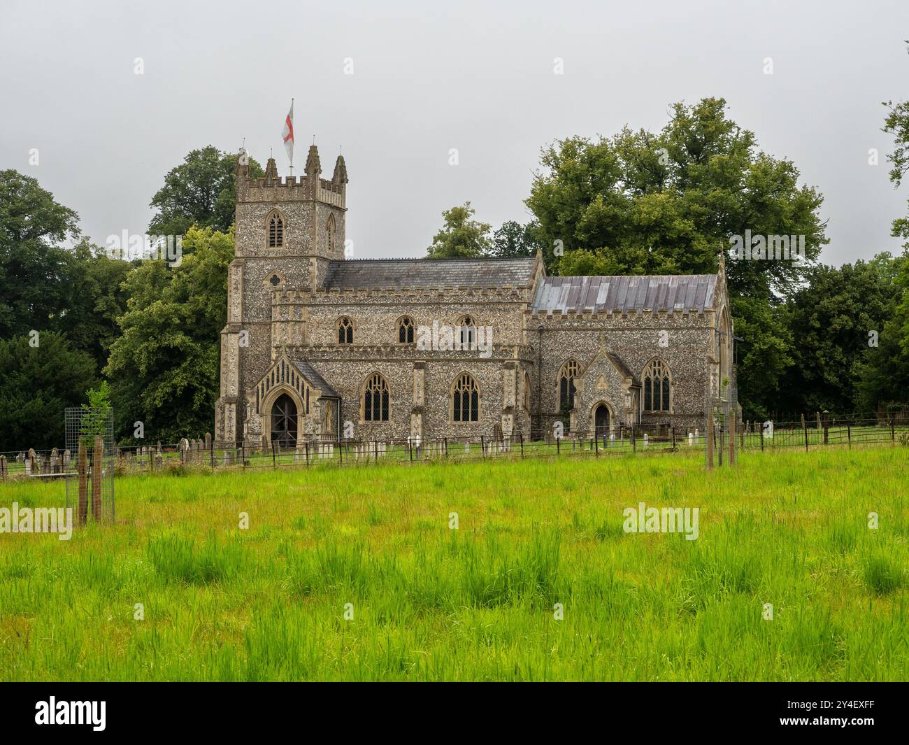 Kirche St. Mary auf dem Gelände von Raynham Hall, East Raynham, Norfolk; stammt aus dem Jahr 1858 Stockfoto