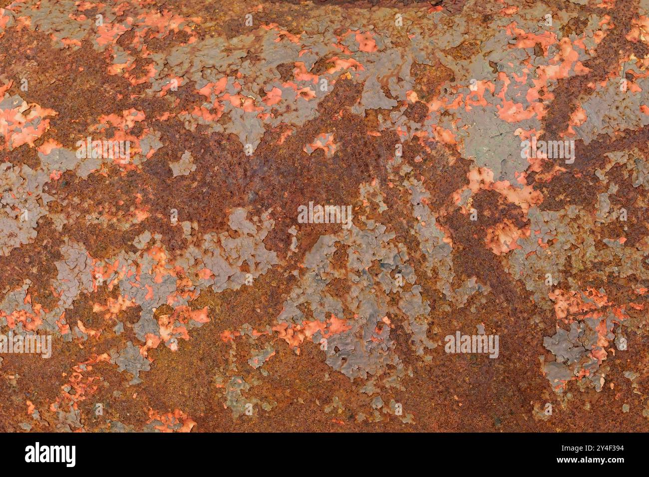 Nahaufnahme von altem und rostigem Metall, nützlich für Grunge-Hintergründe. Stockfoto