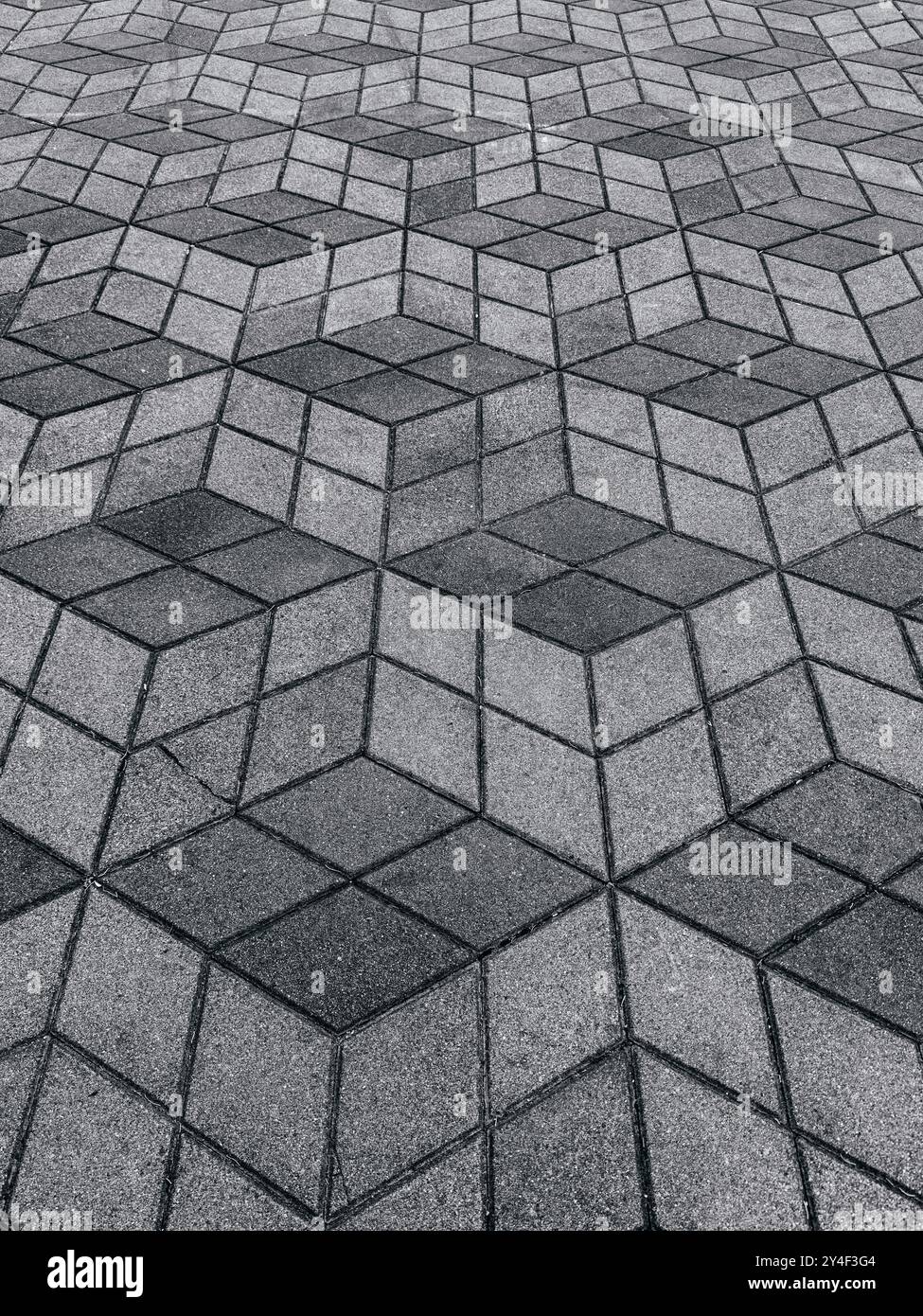 Die Textur der Kopfsteinpflaster. Asphaltierte Straße. Die Pflastersteine.3D. Abstrakter Hintergrund Stockfoto