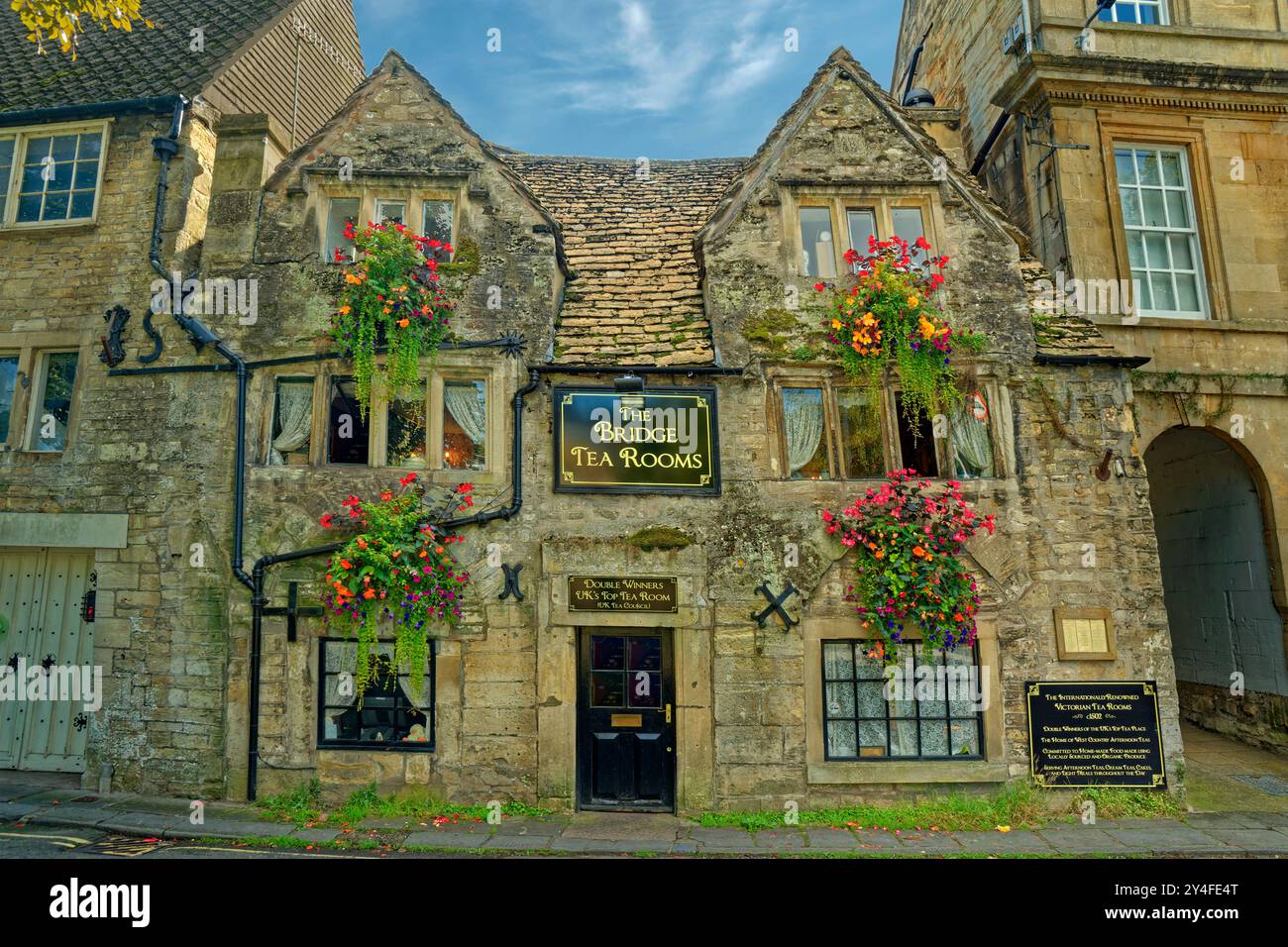 The Bridge Tea Rooms in Bradford-on-Avon in Wiltshire. Stockfoto