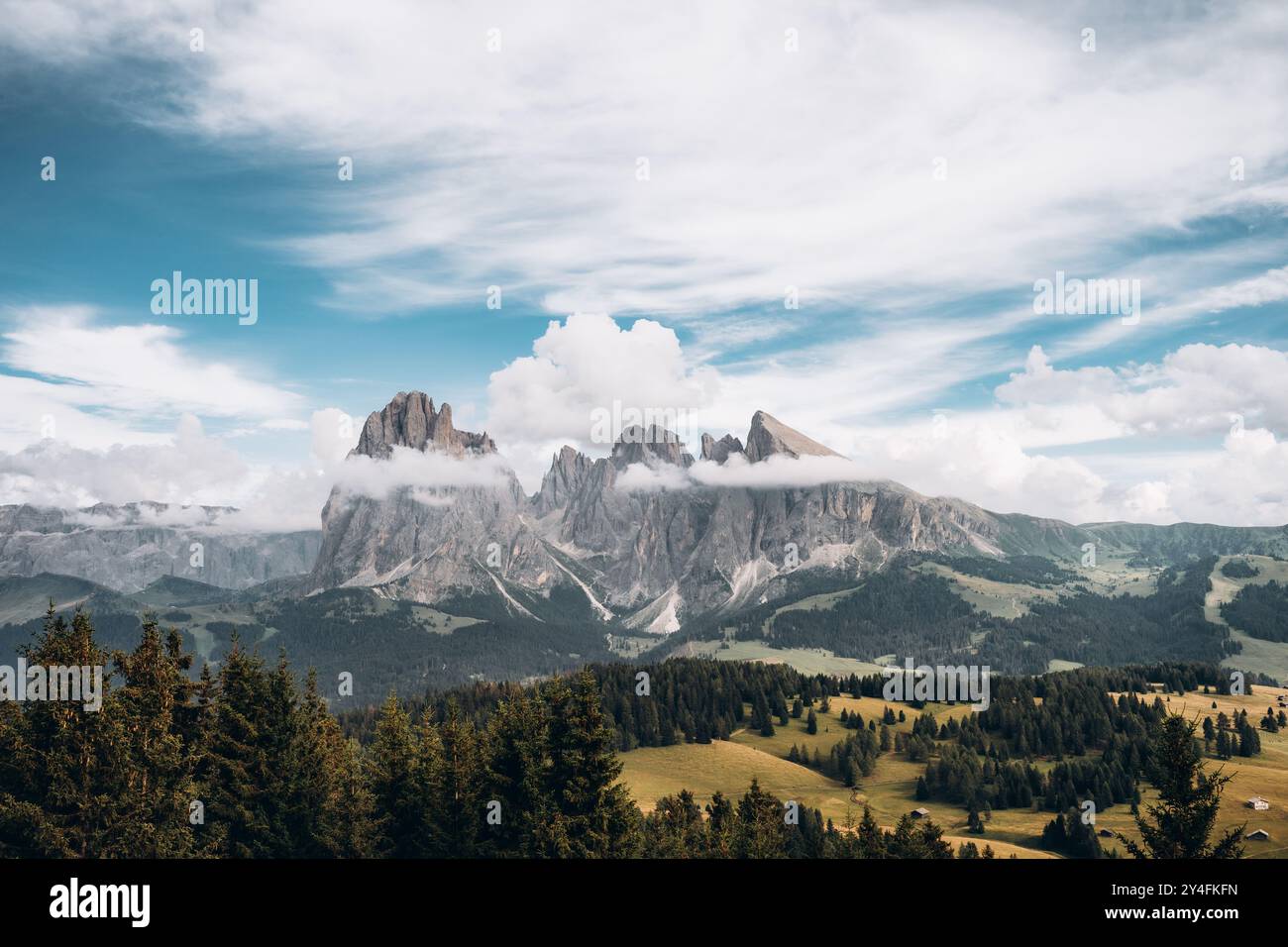 Atemberaubende Landschaft der Alpe di Stockfoto