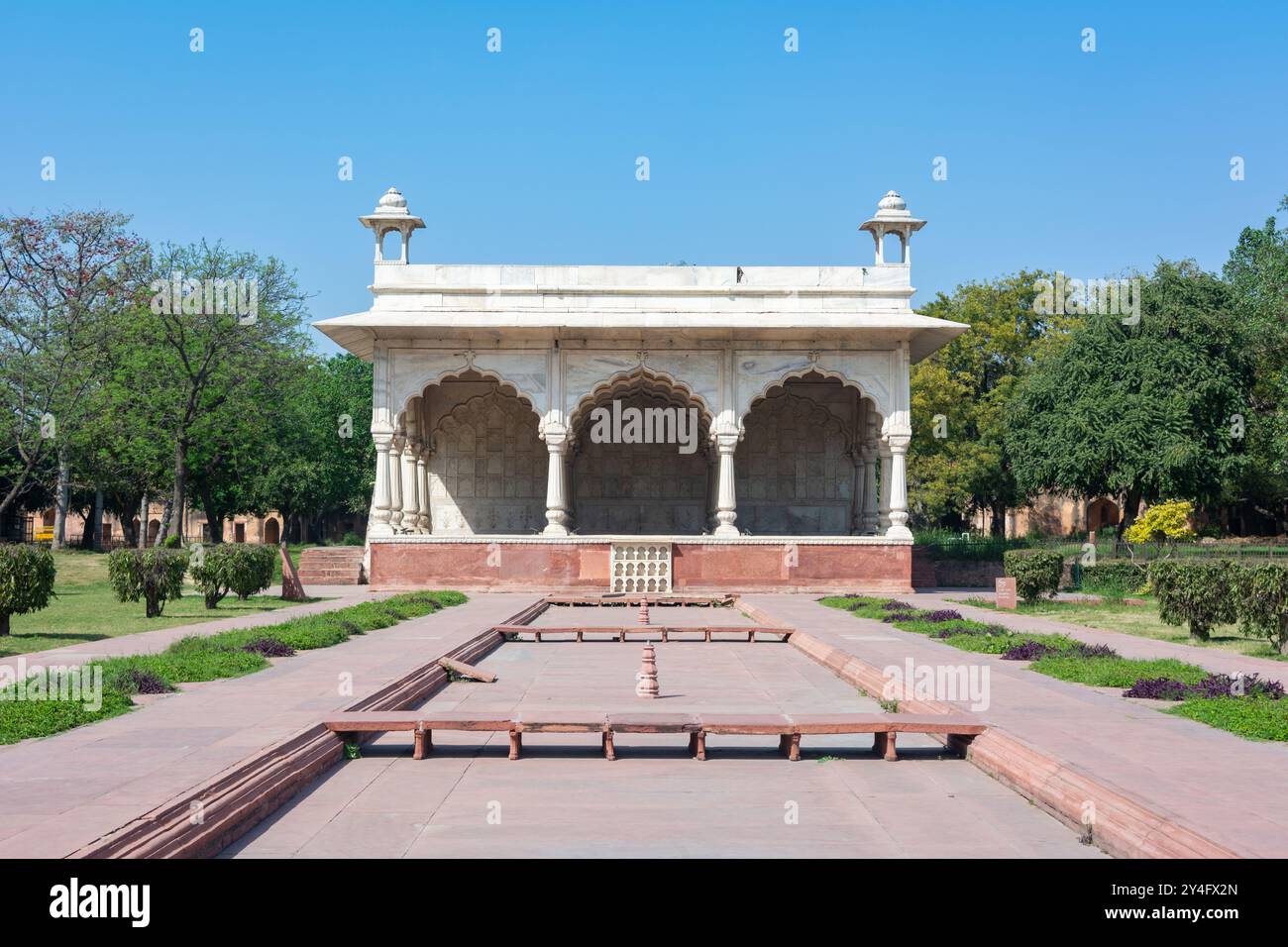 Bhadon Pavilion, Red Fort, Old Delhi, Indien. UNESCO-Weltkulturerbe Stockfoto