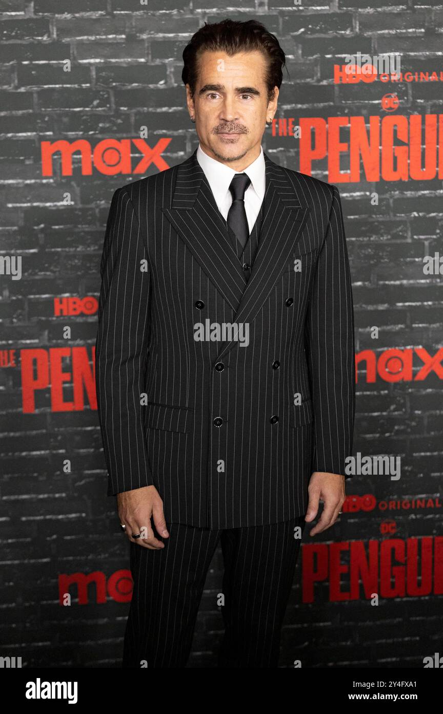 Colin Farrell bei der Premiere der HBO Max Miniserie The Penguin im Jazz im Lincoln Center. New York, 17.09.2024 *** Colin Farrell bei der Premiere der HBO Max Miniserie The Penguin at Jazz im Lincoln Center New York, 17 09 2024 Foto:XB.xHinex/xFuturexImagex Penguin 4970 Stockfoto