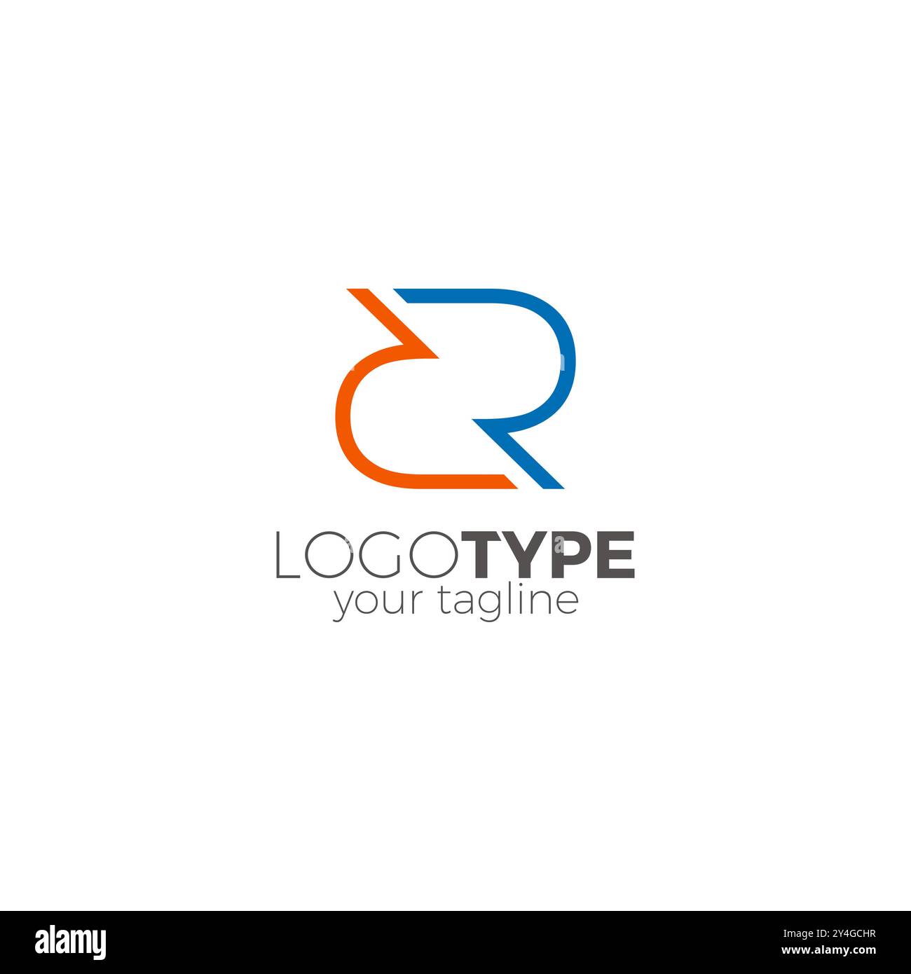 Letter DR-Logo. CR-Logo-Symbol Stock Vektor