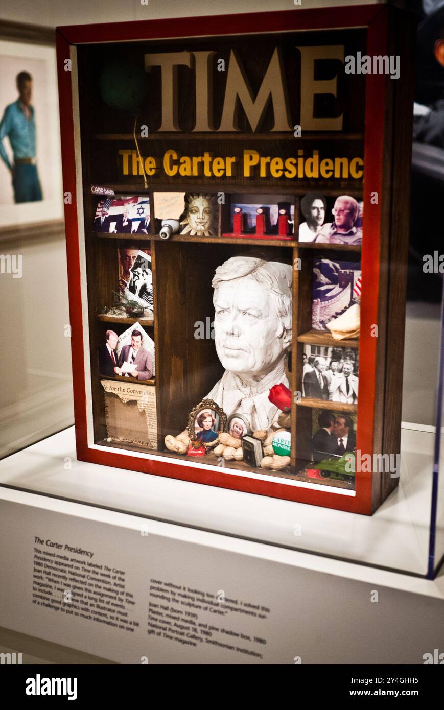 WASHINGTON DC, USA - Ausstellung der Carter-Präsidentschaft bei der Ausstellung „From FDR to Obama: Presidents on Time“ in der National Portrait Gallery in Washi Stockfoto