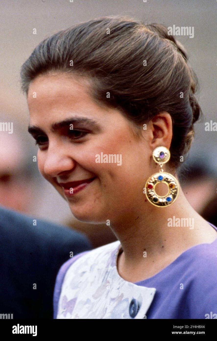 23-06-1989 Bruxelles Archivio Storico Olycom/LaPresse Cristina di Borbone-Spagna (Madrid, 13 giugno 1965) è un'infanta spagnola. Secondogenita del Re Juan Carlos i e della regina Sofia, sorella minore dell'infanta Elena e sorella maggiore del Re Filippo VI, è sesta in linea di successione al trono dopo le nipoti Leonor e Sofia, la sorella Elena e i figli di lei. Nella Foto: Cristina di Borbone e Alberto del Belgio a Bruxelles auf dem Foto: Christina von Bourbon und Albert von Belgien in Brüssel Credit: LaPresse/Alamy Live News Stockfoto