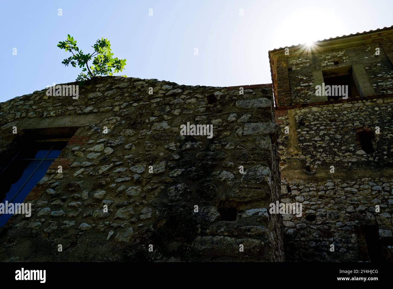 San Pietro Infine, Geisterdorf und Historical Memory Park, Molise Italien Stockfoto