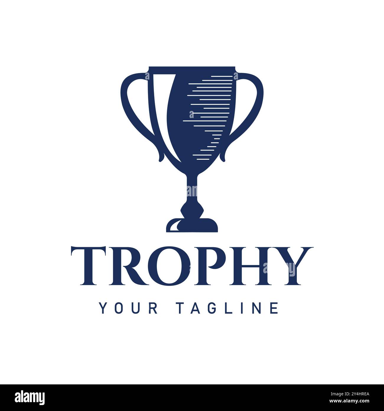 Retro Vintage Trophäe Symbol für Sieg, Vektor Design Logo Stock Vektor