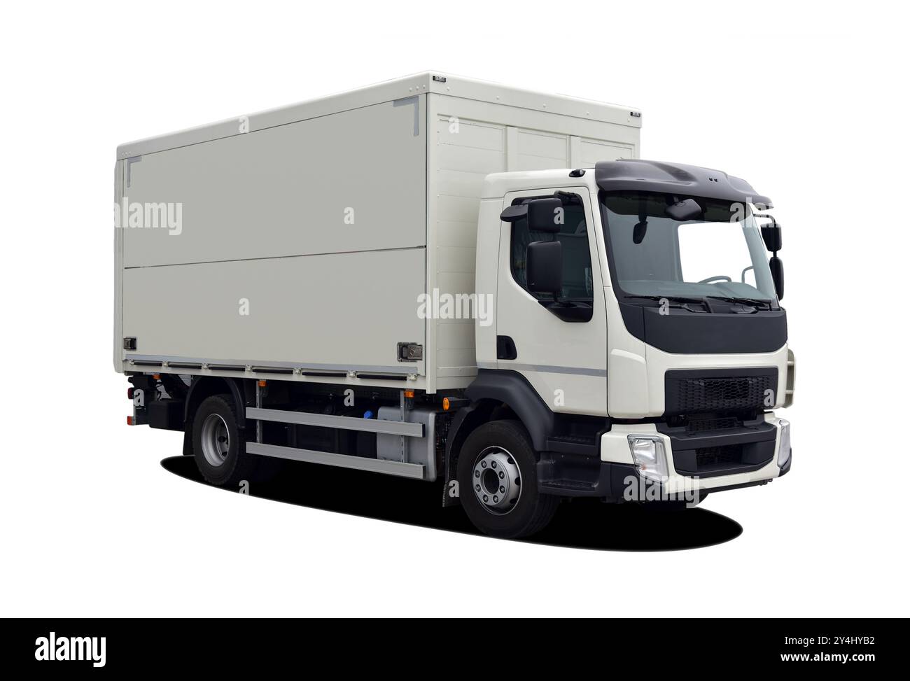Kleiner Solowagen mit Lieferbox Stockfoto