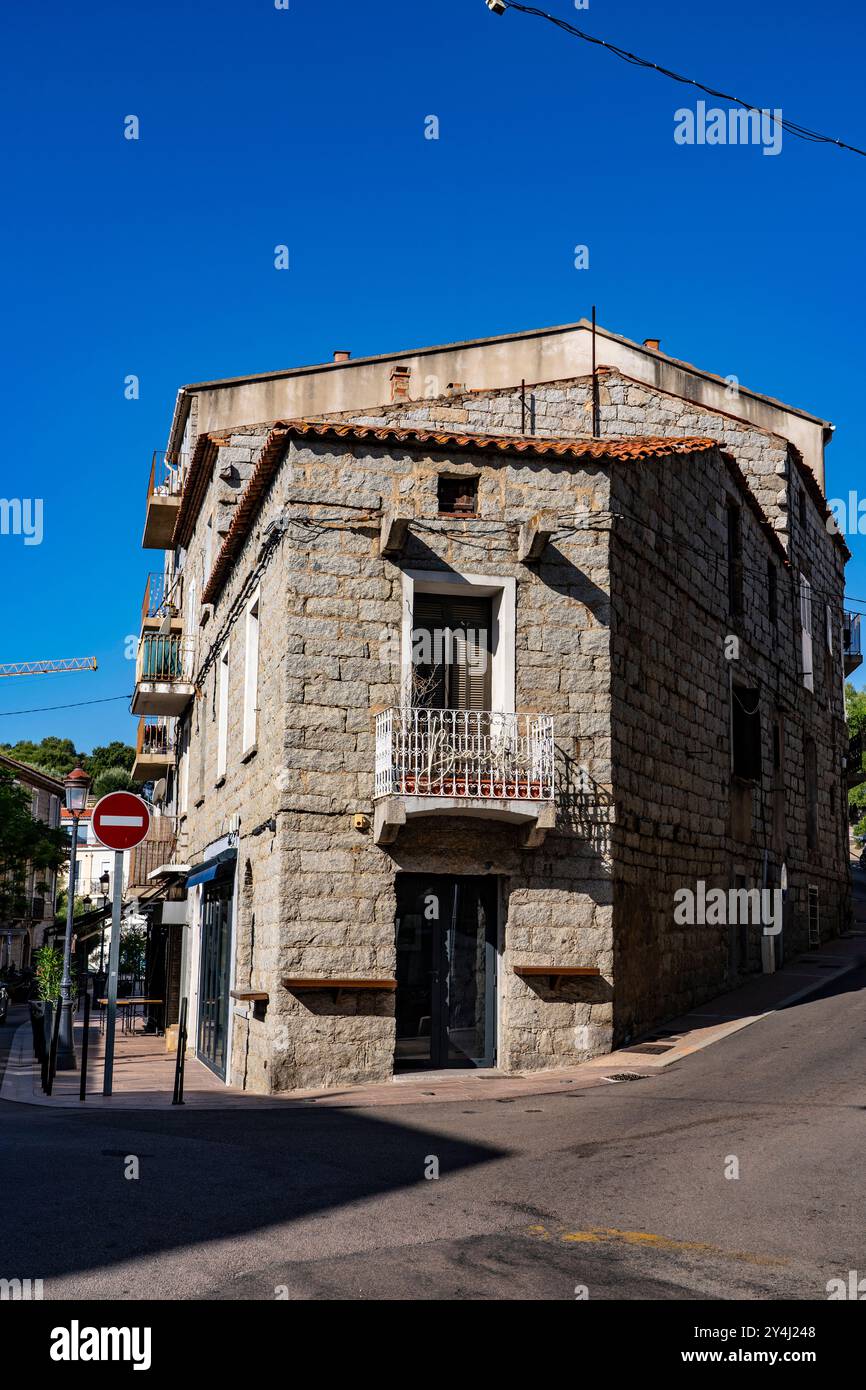 Haus in Porto Veccho, Korsika, Frankreich Stockfoto