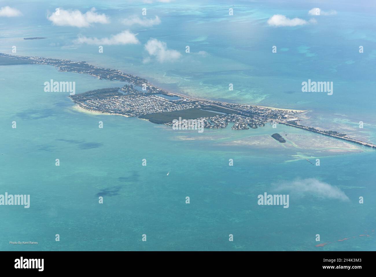 Luftaufnahme des Lower Matecumbe Key, Florida, USA. Stockfoto