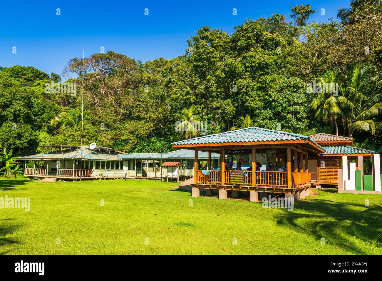 Ranger Station in San Padrillo, Corcovado Nationalpark, Provinz Puntarenas, Costa Rica Stockfoto