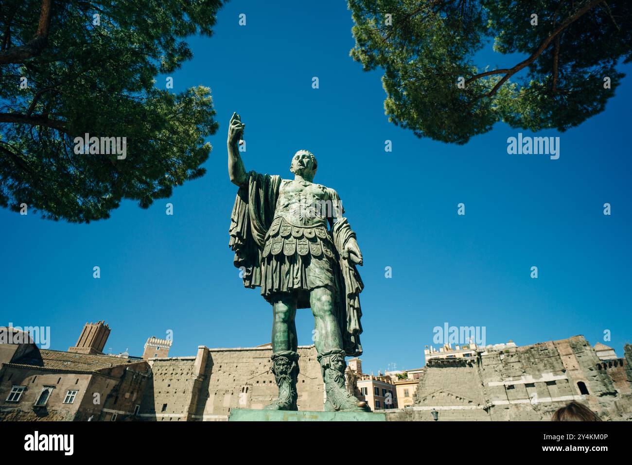 Tempel des Apollo Palatinus Ruinen auf dem Palatin Hügel, Rom, Italien - 2. Mai 2024. Hochwertige Fotos Stockfoto