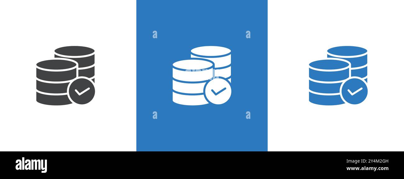 Symbol für Datenspeicherung umrahmt die Sammlung in Schwarz und auf weißem Hintergrund Stock Vektor