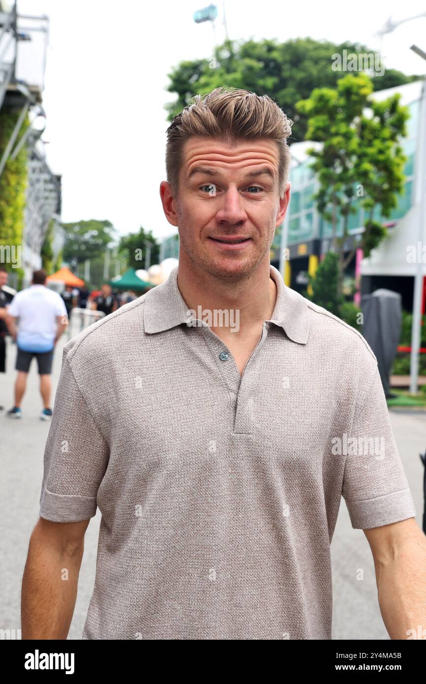 Singapur, Singapur. September 2024. Nico Hulkenberg (GER) Haas F1 Team. 19.09.2024. Formel-1-Weltmeisterschaft, Rd 18, Grand Prix Von Singapur, Marina Bay Street Circuit, Singapur, Vorbereitungstag. Das Foto sollte lauten: XPB/Alamy Live News. Stockfoto