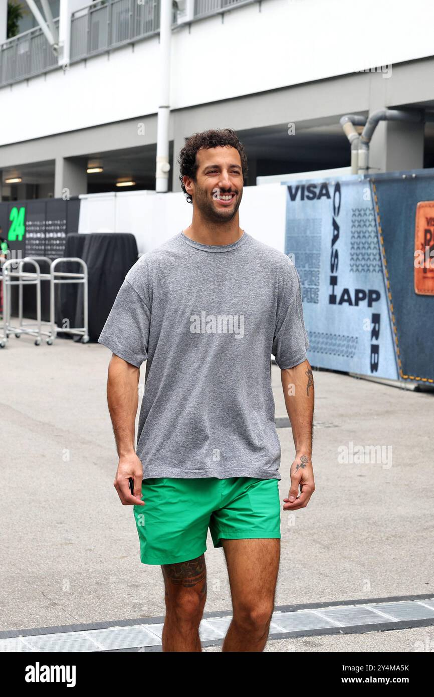 Singapur, Singapur. September 2024. Daniel Ricciardo (aus) RB. 19.09.2024. Formel-1-Weltmeisterschaft, Rd 18, Grand Prix Von Singapur, Marina Bay Street Circuit, Singapur, Vorbereitungstag. Das Foto sollte lauten: XPB/Alamy Live News. Stockfoto