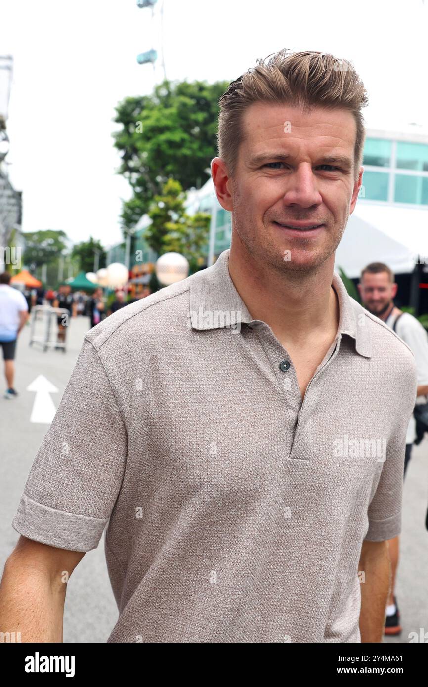 Singapur, Singapur. September 2024. Nico Hulkenberg (GER) Haas F1 Team. 19.09.2024. Formel-1-Weltmeisterschaft, Rd 18, Grand Prix Von Singapur, Marina Bay Street Circuit, Singapur, Vorbereitungstag. Das Foto sollte lauten: XPB/Alamy Live News. Stockfoto