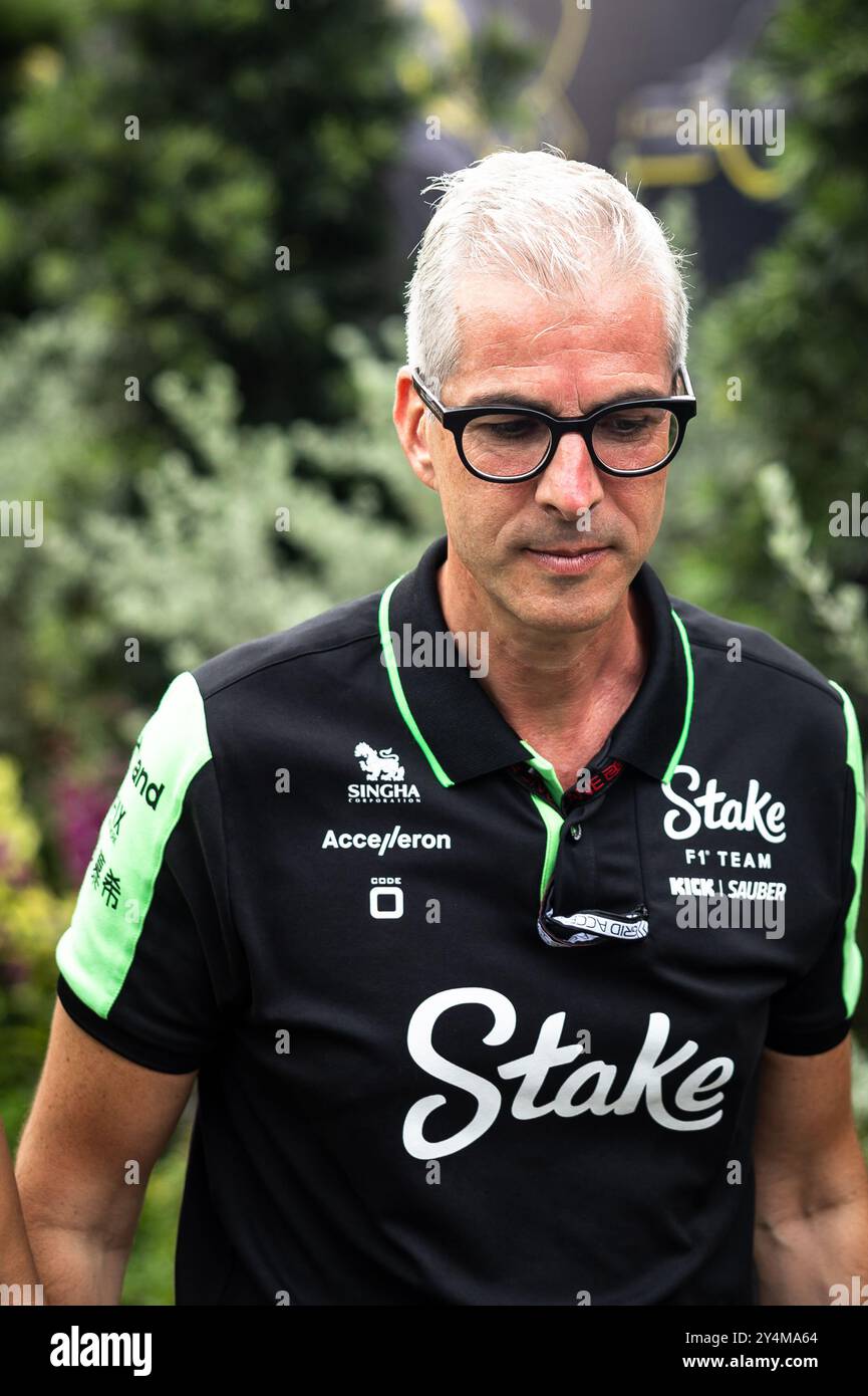 Singapur, Singapur. September 2024. Alessandro Alunni Bravi (ITA) sauber Managing Director und Team Representative. 19.09.2024. Formel-1-Weltmeisterschaft, Rd 18, Grand Prix Von Singapur, Marina Bay Street Circuit, Singapur, Vorbereitungstag. Das Foto sollte lauten: XPB/Alamy Live News. Stockfoto