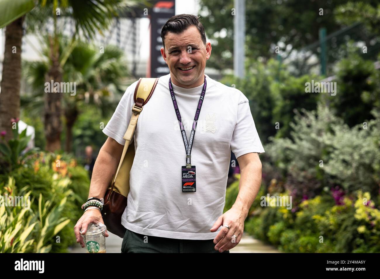 Singapur, Singapur. September 2024. Will Buxton (GBR) F1 Digital Presenter. 19.09.2024. Formel-1-Weltmeisterschaft, Rd 18, Grand Prix Von Singapur, Marina Bay Street Circuit, Singapur, Vorbereitungstag. Das Foto sollte lauten: XPB/Alamy Live News. Stockfoto