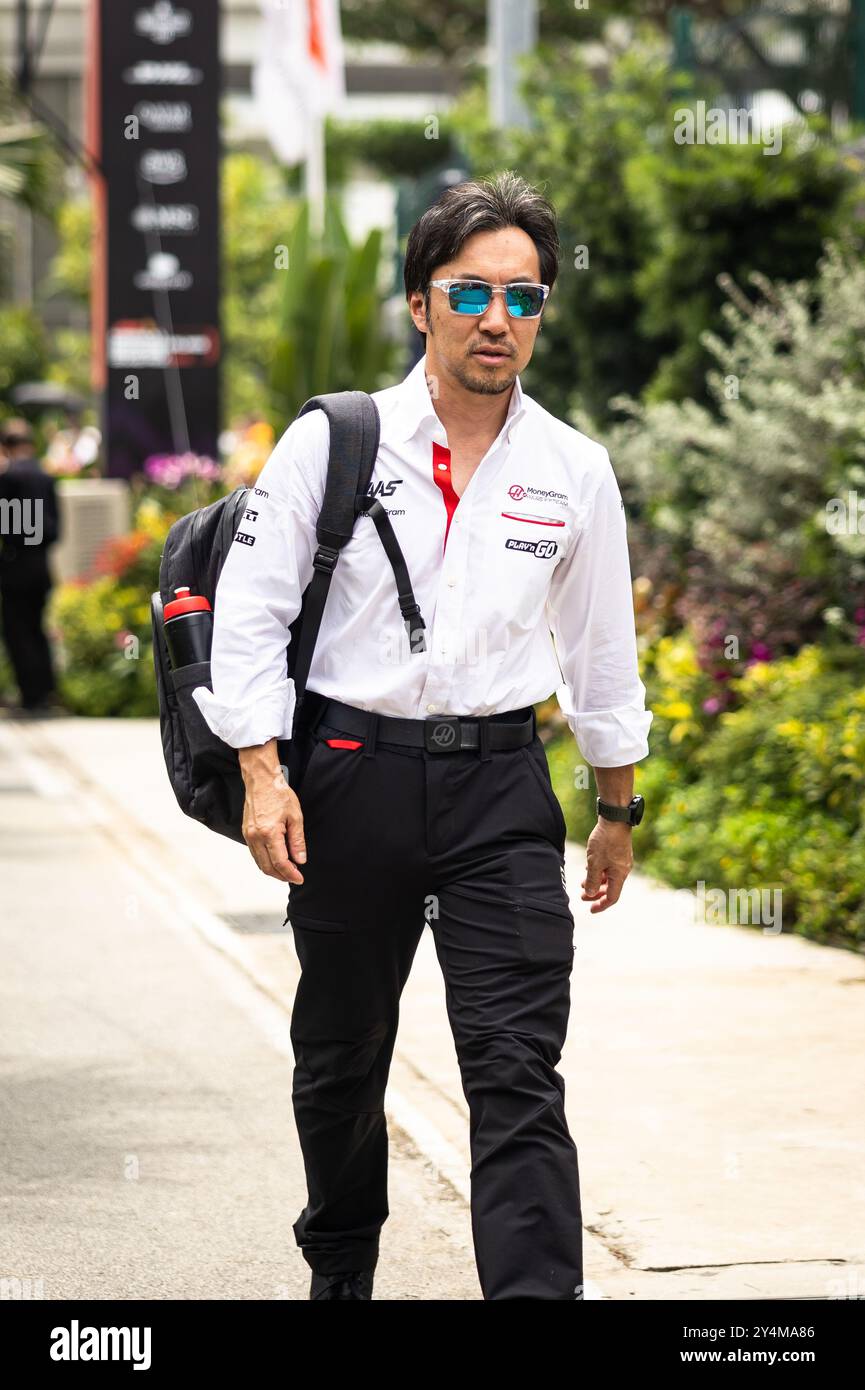 Singapur, Singapur. September 2024. Ayao Komatsu (JPN) Haas F1 Teamleiter. 19.09.2024. Formel-1-Weltmeisterschaft, Rd 18, Grand Prix Von Singapur, Marina Bay Street Circuit, Singapur, Vorbereitungstag. Das Foto sollte lauten: XPB/Alamy Live News. Stockfoto