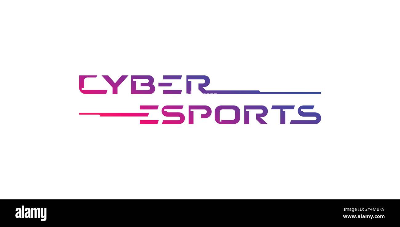 Cyber Esports Logo Design futuristisch und modern Stock Vektor